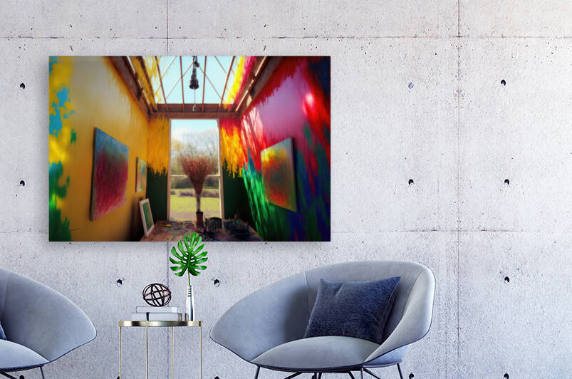 Art Studio and Paintings by Christopher Rousseau Villella