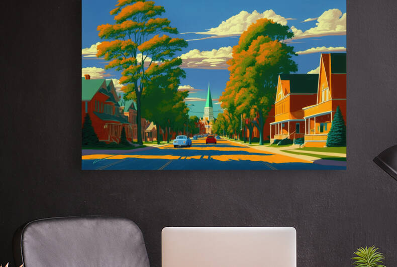 Small Town Street by Christopher Rousseau Villella