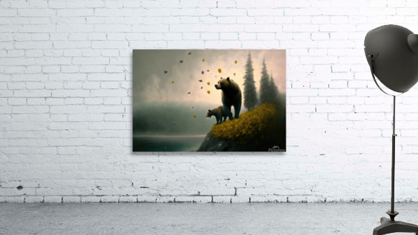 Bear and Cub Balloons Wall Preview