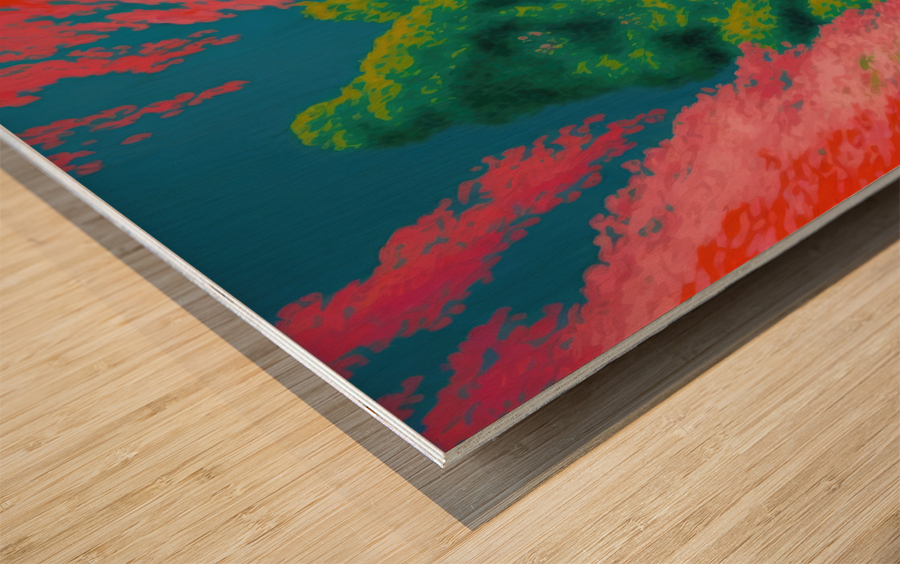 Private Swimming Pool Wood print