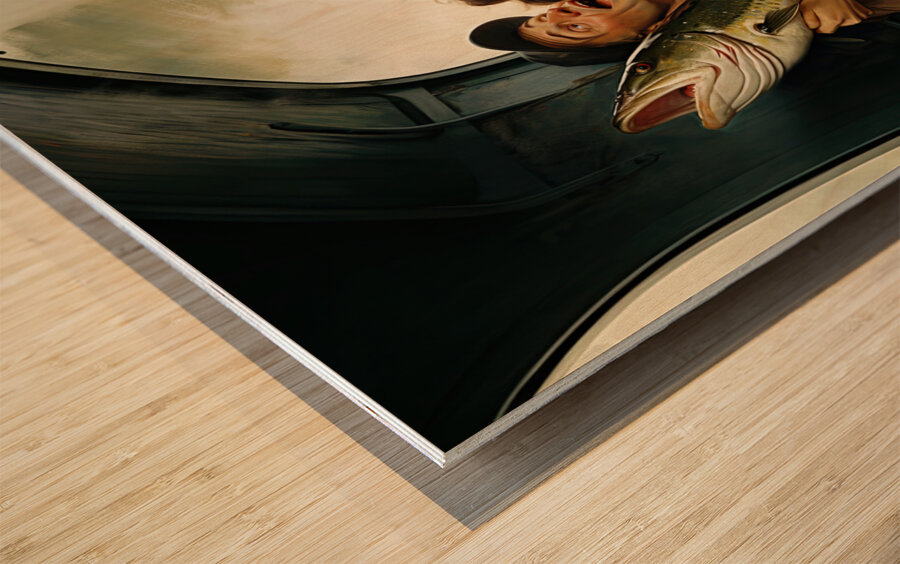 Catch and Cuddle Wood print