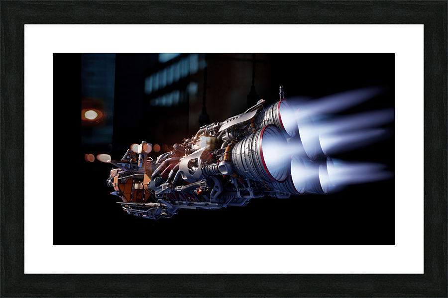 Packlite Engine Test Space Picture Frame print