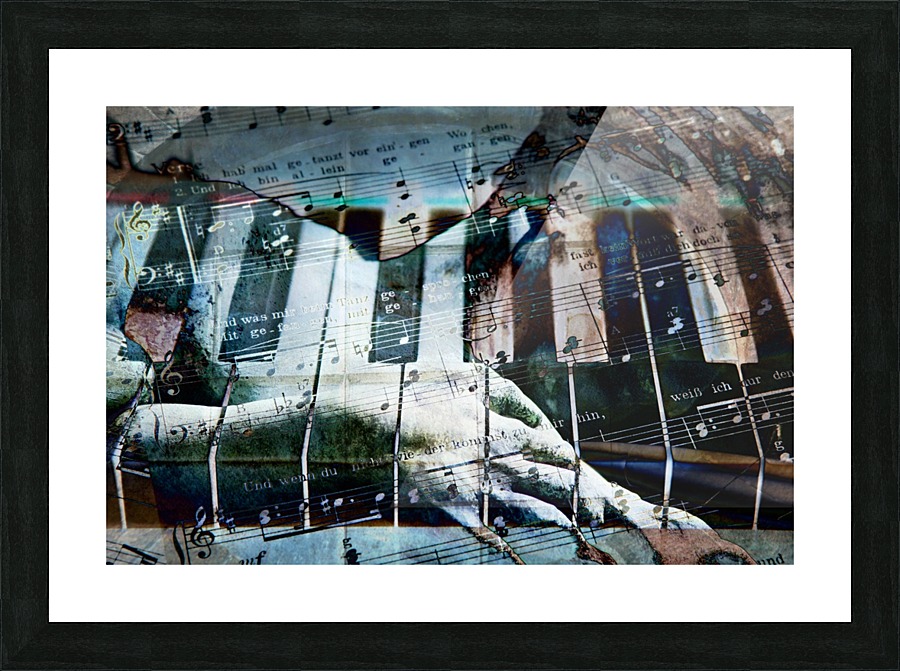 Music Notes Hands Picture Frame print