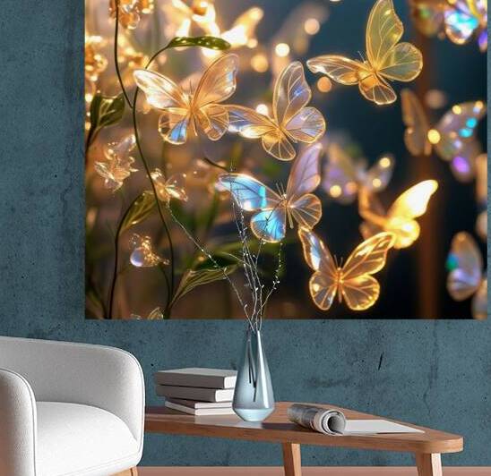 “Where Light Learns to Fly” by Moh wall art