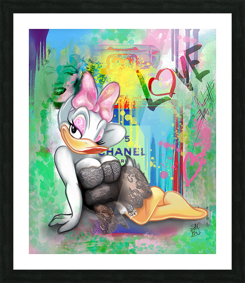 Provocative duck Picture Frame print