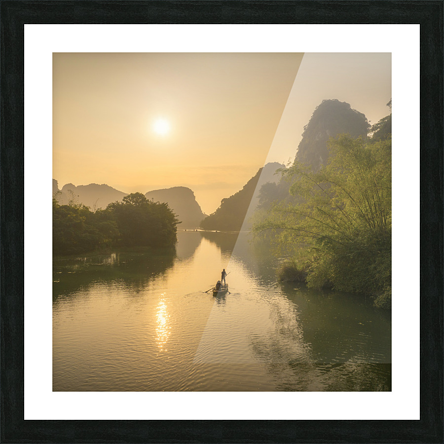 Go with the stream medium size Picture Frame print
