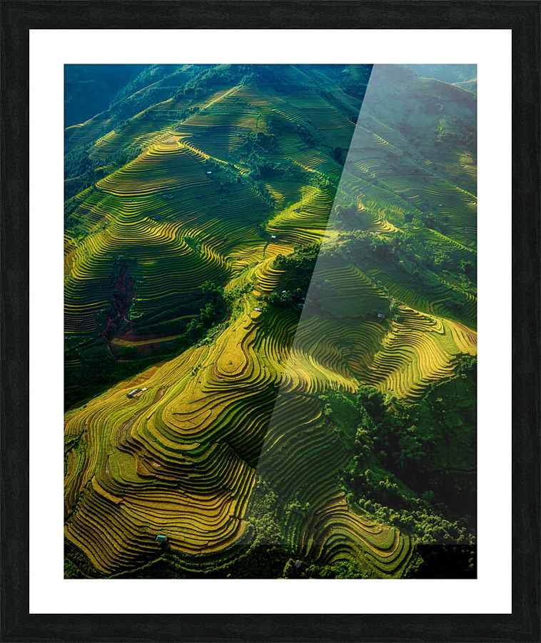 RIce terrace pattern Picture Frame print