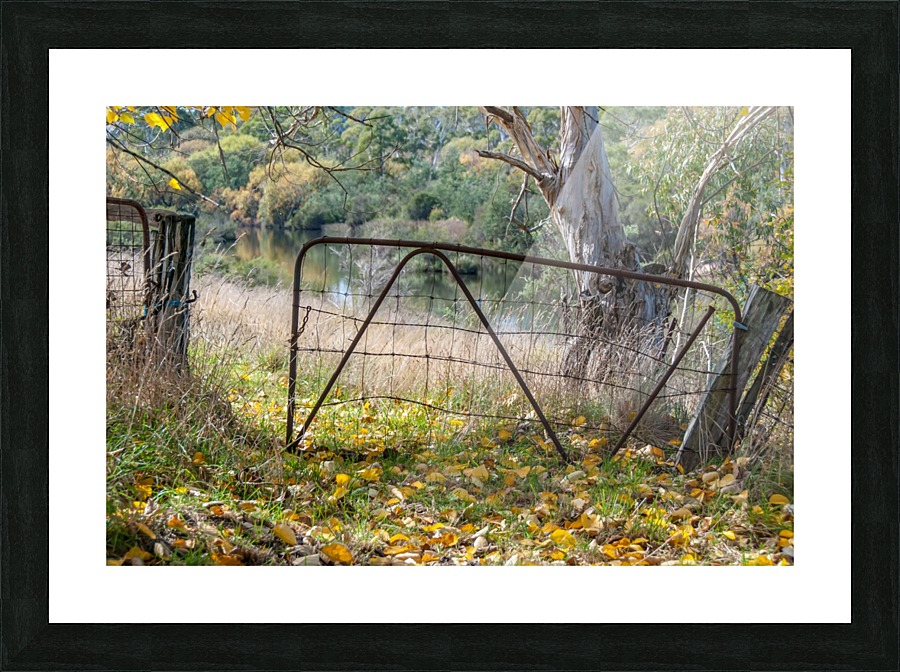 Old Farm Gate Picture Frame print
