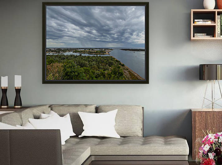 Storm clouds over Lakes Entrance by Fran Woods