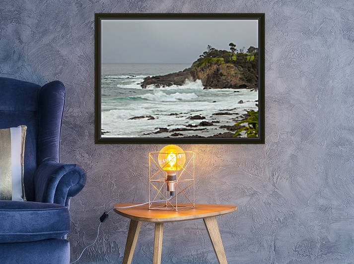 Naroomas stormy coast stormy day by Fran Woods