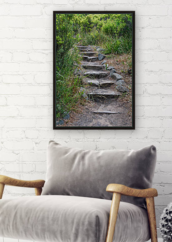Stone steps at Cape Otway Victoria by Fran Woods