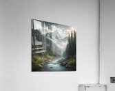 Breathtaking mountain range with a clear  Acrylic Print