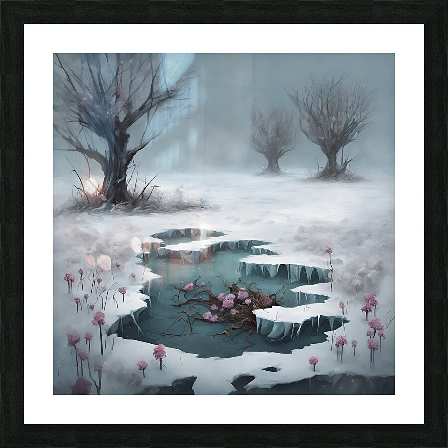 Chiaroscuro Blossoms: The Dance of Light and Shadow Picture Frame print