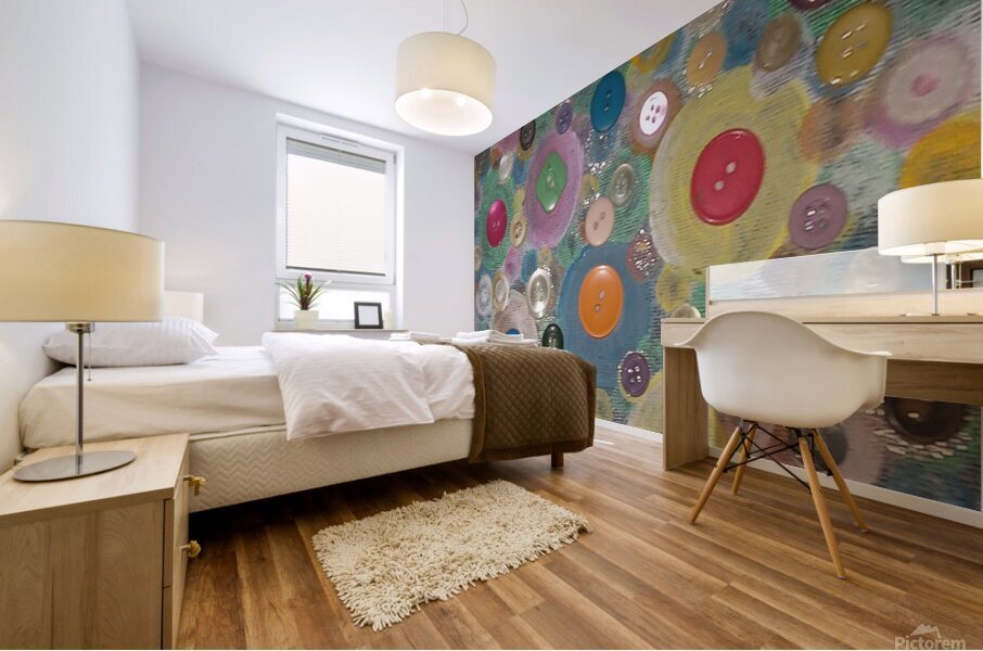 Lost Buttons Mural print