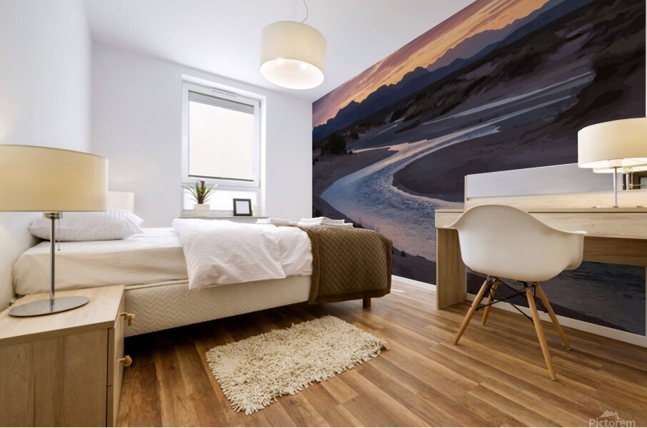 the desert river Mural print