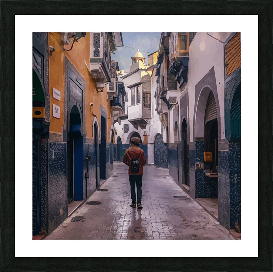 WALKING MAN Picture Frame print