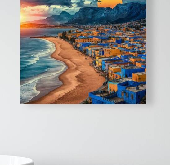 Breathtaking realistic scene of a coastal town by BESTOF
