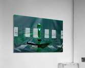 Green Water Drop Acrylic Print