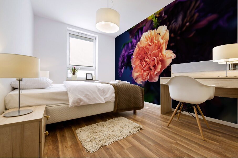 Salmon Carnation Mural print