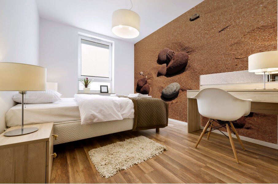 Pebbles on the Beach Mural print