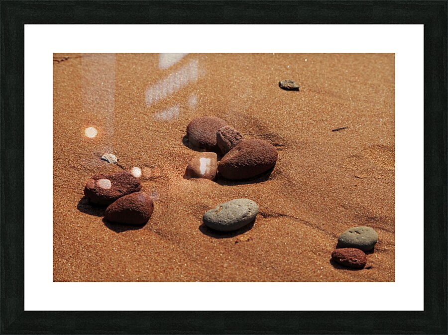 Pebbles on the Beach Picture Frame print