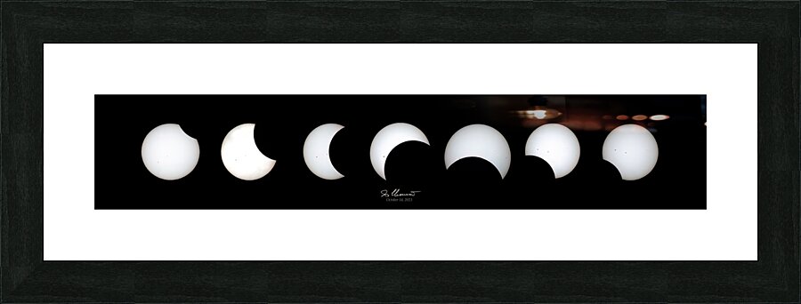 Partial Solar Eclipse Picture Frame print