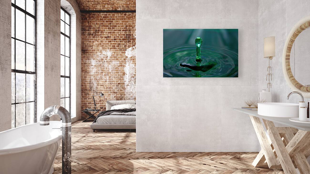 Green Water Drop Reproduction