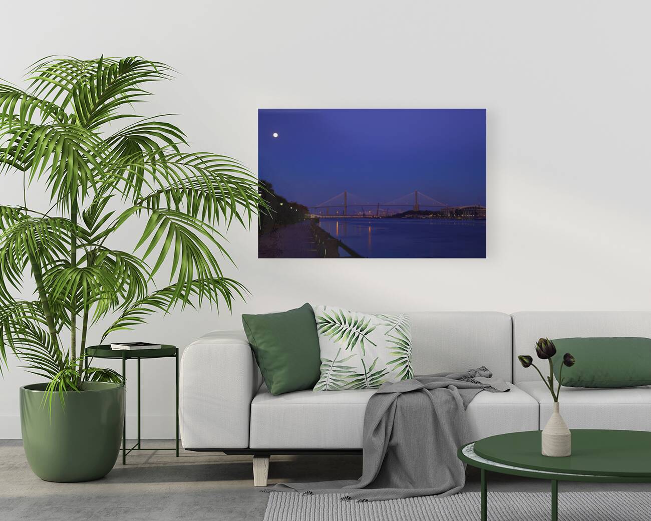 Moon Over Savannah Reproduction