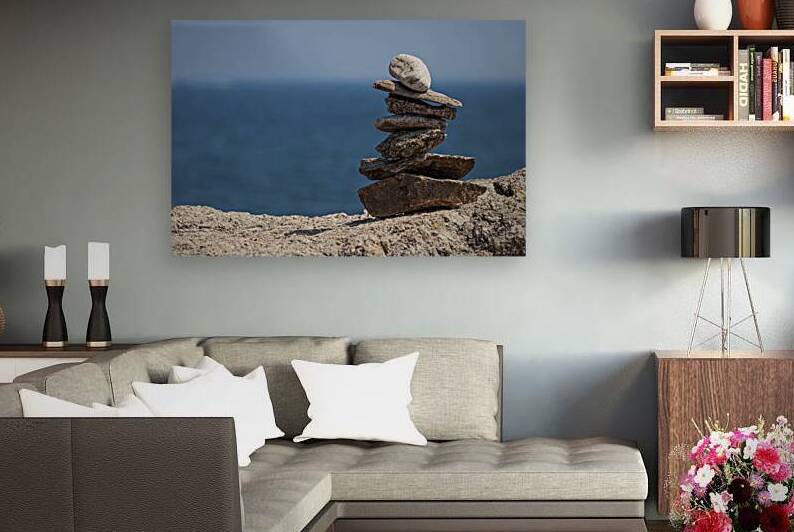 Cairn by the Ocean by Jerry Clement