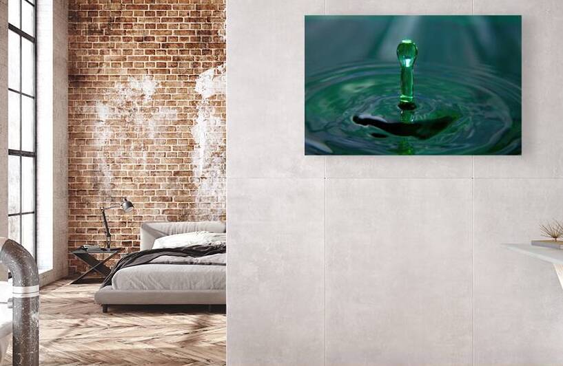 Green Water Drop by Jerry Clement