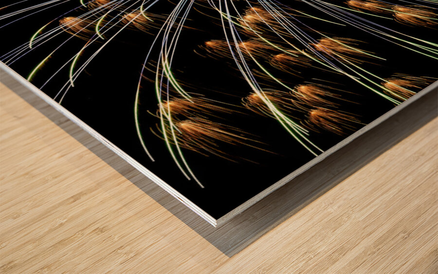 Fireworks in the Wind Wood print