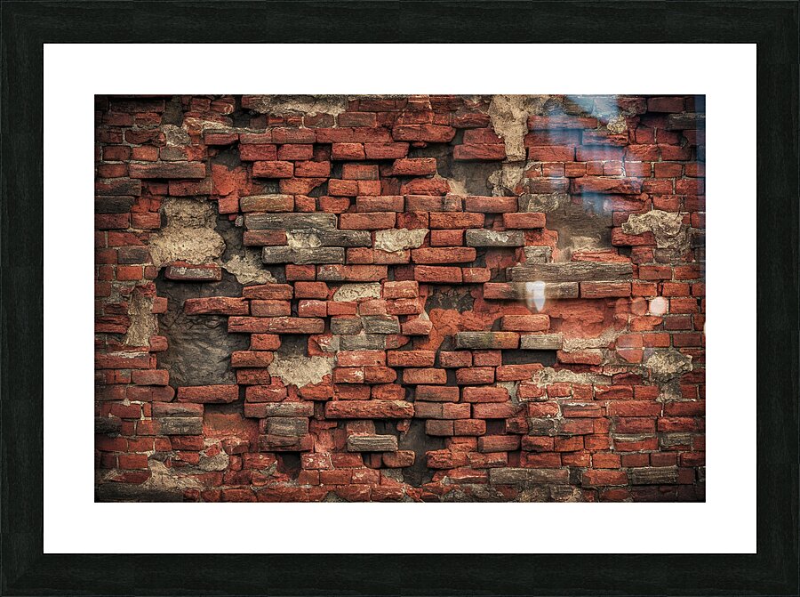 The old wall bricks texture Picture Frame print
