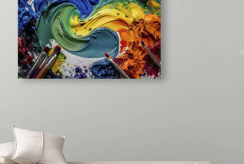 artistic shot of a palette filled with an array o by Florin Harsan