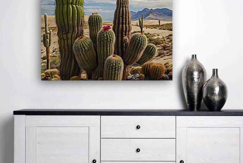 various cacti in their natural desert habitat 1.j by Florin Harsan