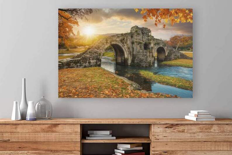 Old stone bridge in Autumn in Park 2 by Florin Harsan