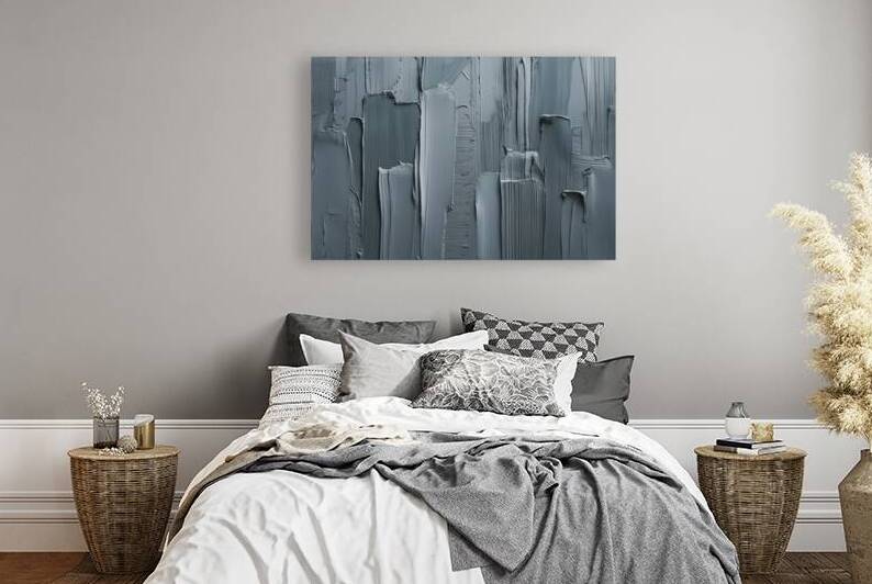 a gray oil paint brush stroke textured background by Florin Harsan