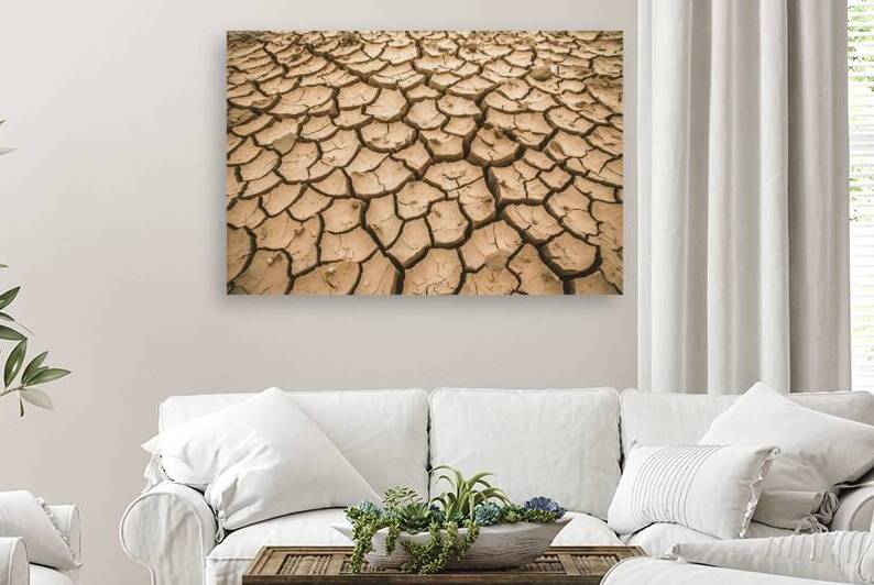 A striking close up background of cracked parched by Florin Harsan