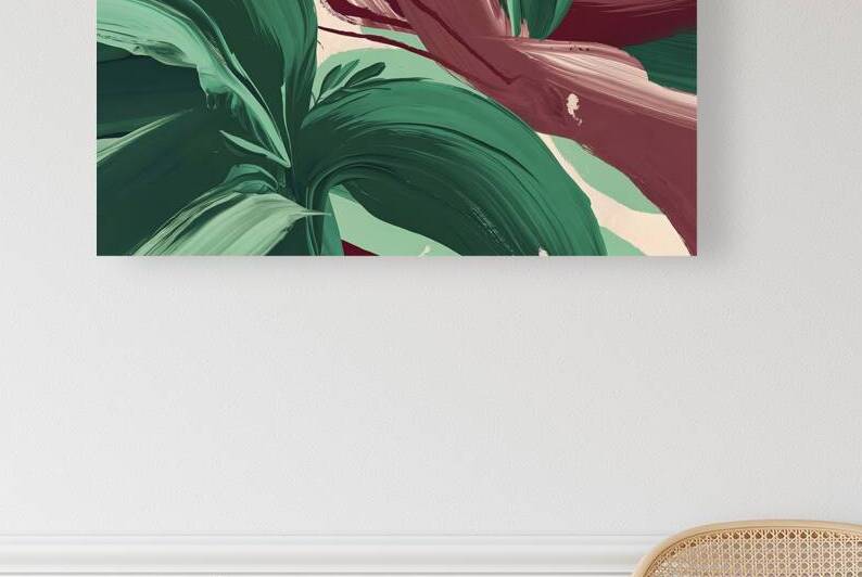 A vibrant abstract painting featuring bold expres by Florin Harsan