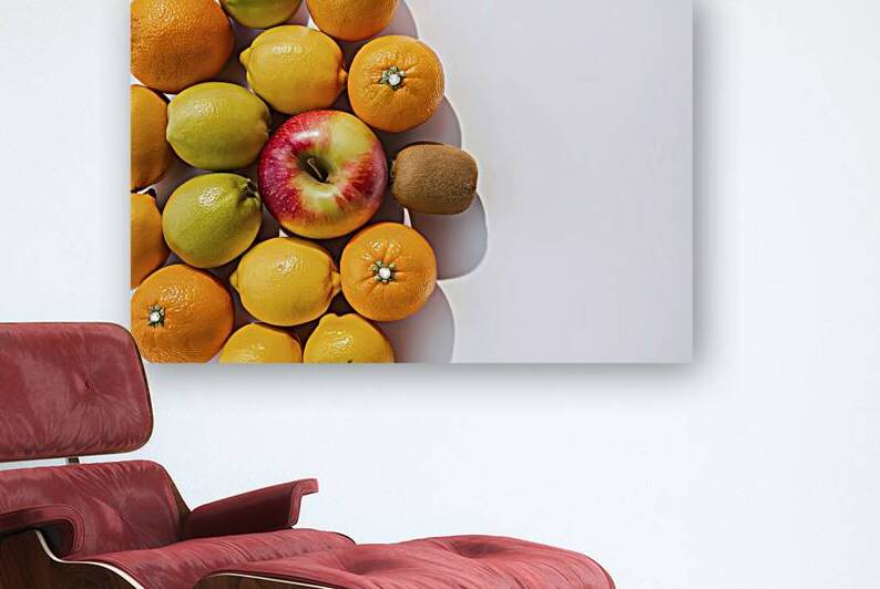 An exquisite still life of fresh fruits on a pris by Florin Harsan