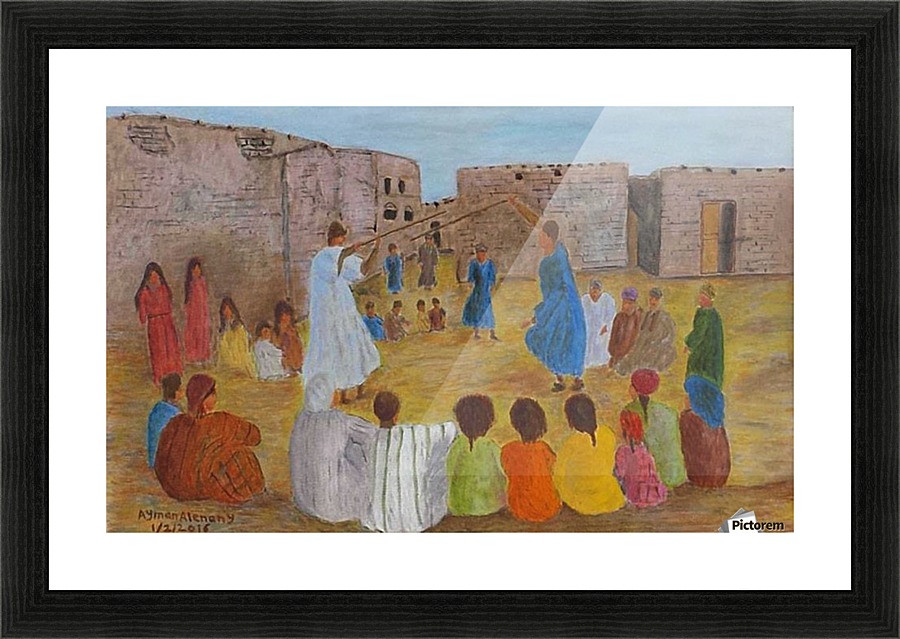 The stick fighting game Picture Frame print