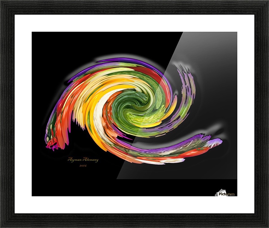 The whirl, W1.9B Picture Frame print