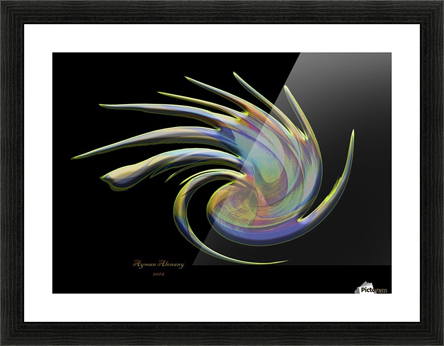 The whirl, W1.5B Picture Frame print
