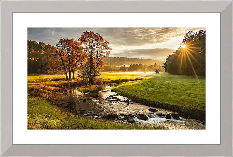 Fall sunrise Picture Frame print