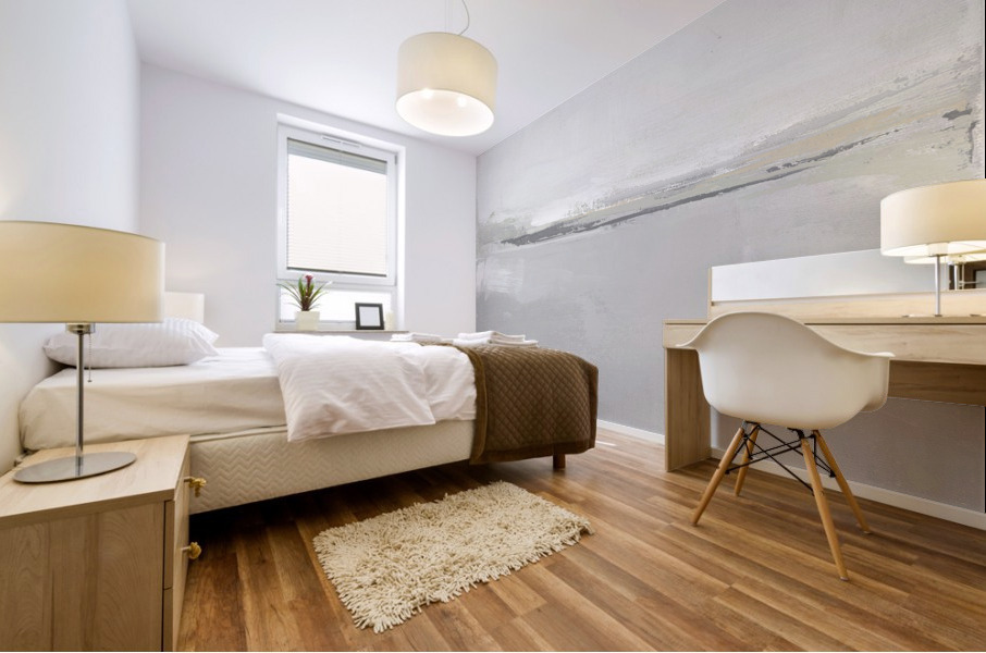 Outer Harmonies Grey Mural print