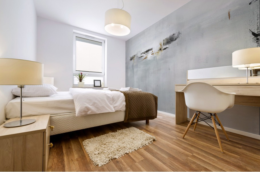 Collide in Gray Mural print