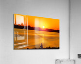 Fishing in Sunset Acrylic Print