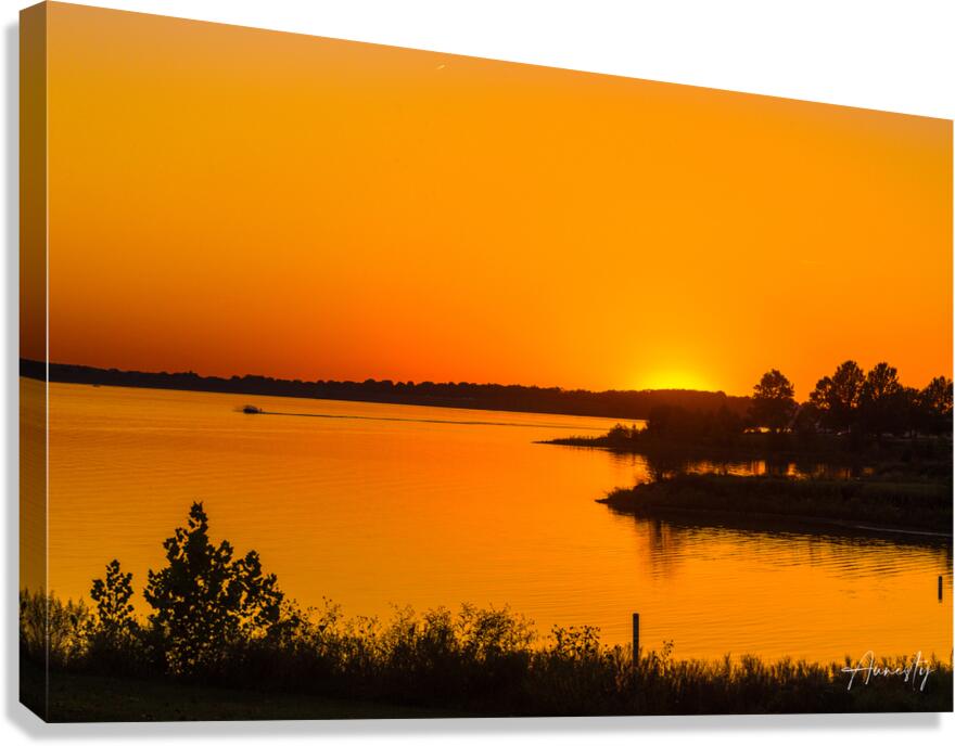 Lake Silhouette Canvas Print