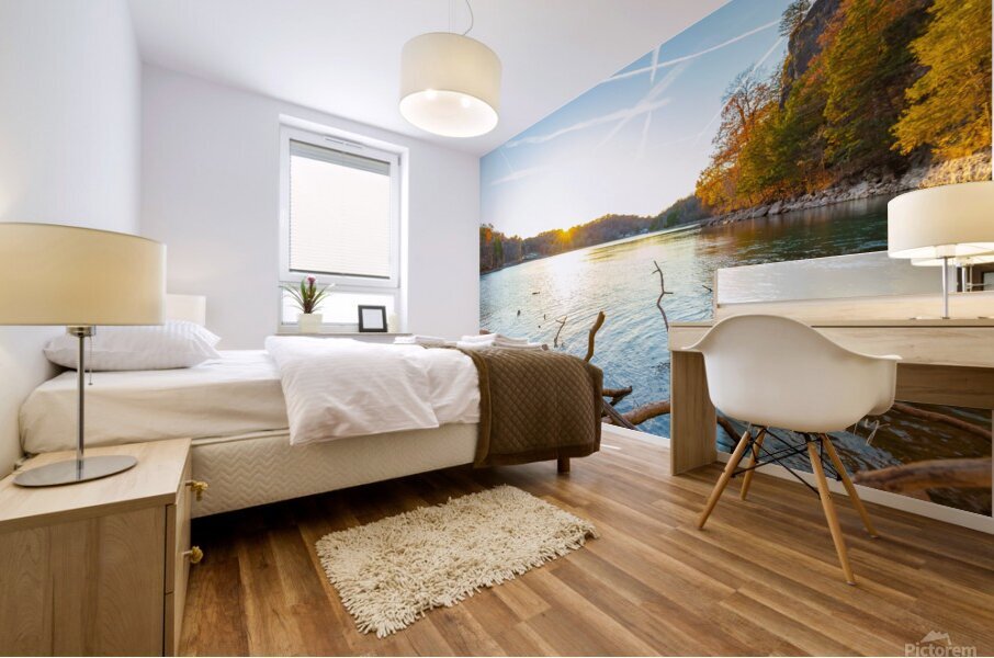 Sunset and Stripes Mural print