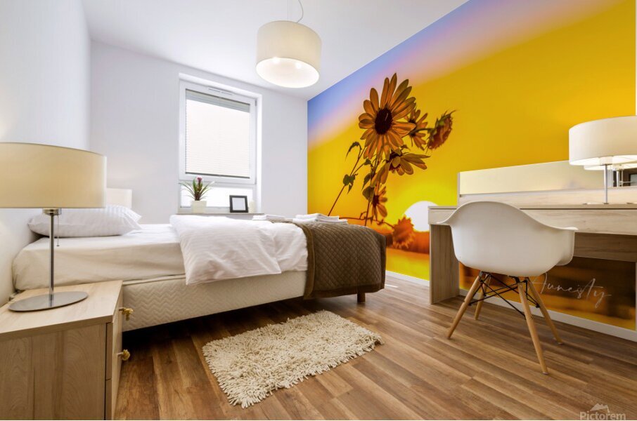 Sunflower at Sunset Mural print