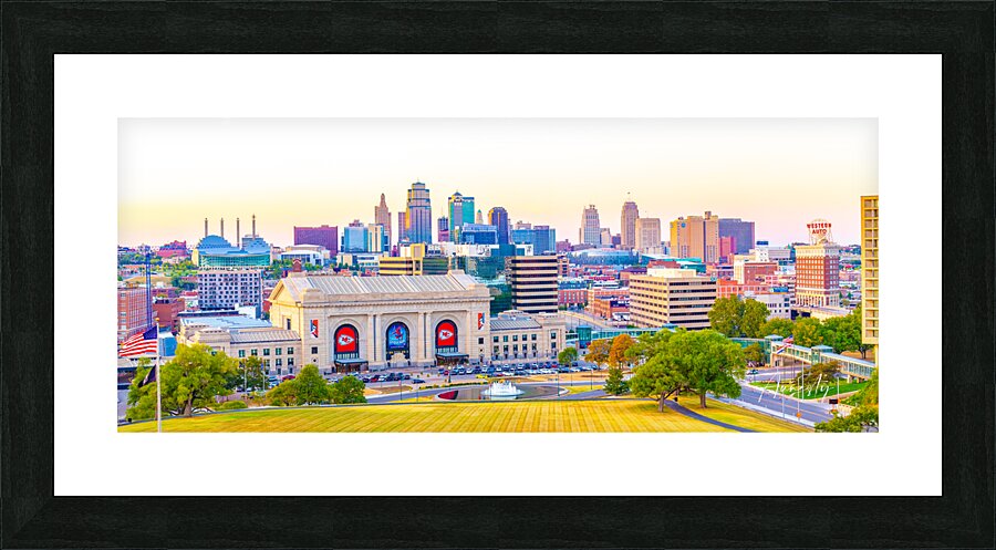 Kansas City Skyline - Bright Picture Frame print